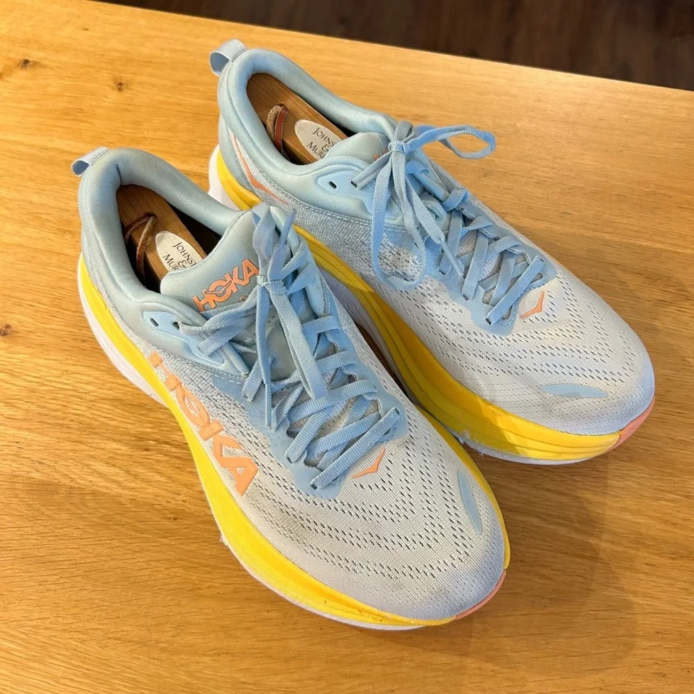 Hoka One One Bondi 8 Womens  10.5B Summer Song Running Nursing Walking Sneaker - Picture 5 of 11